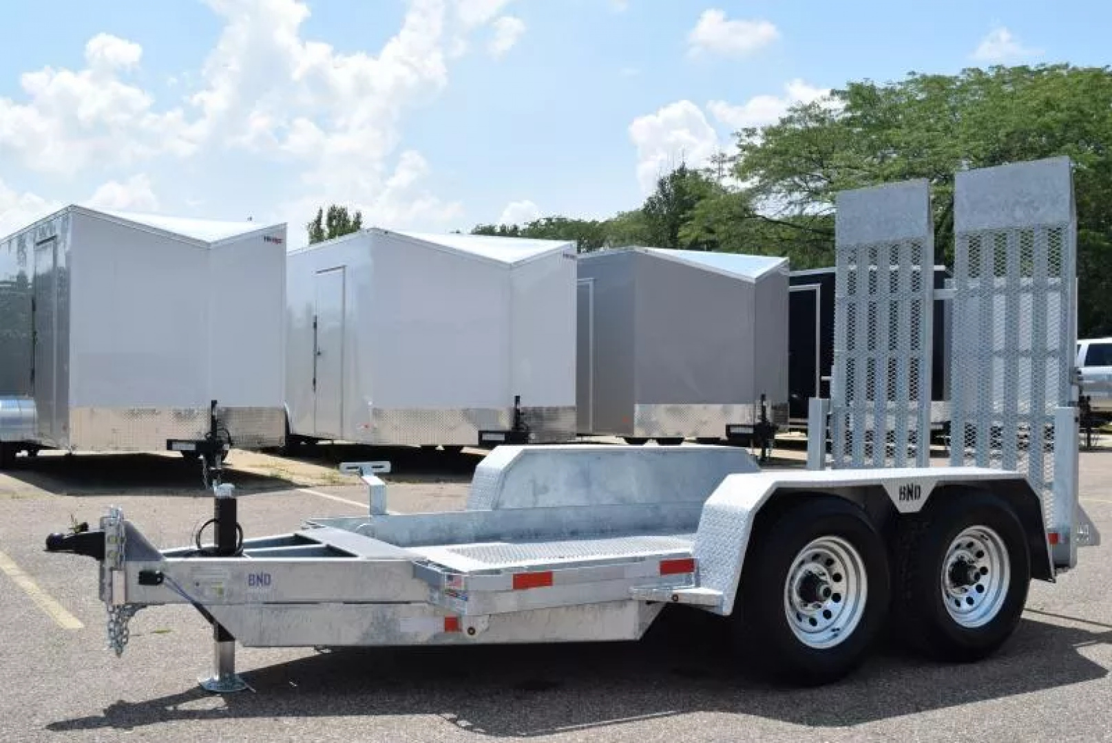 New BND 5x10 SCISSOR LIFT TRAILER w/ 5200LB AXLES **FULLY GALVANIZED**
