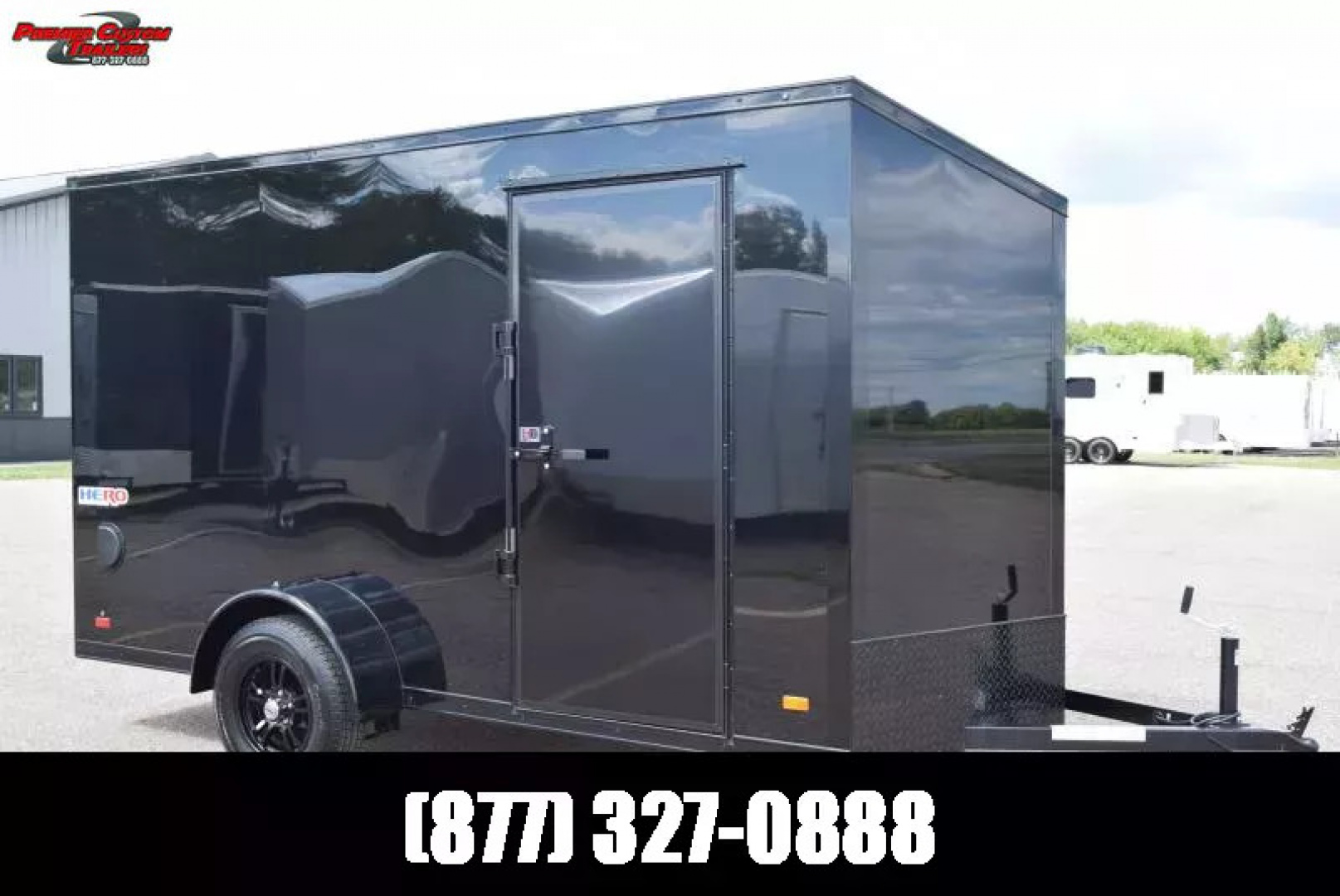 New BRAVO HERO 6x12 *MIDNIGHT EDITION* ENCLOSED CARGO TRAILER - POLYCOR .080 EXTERIOR