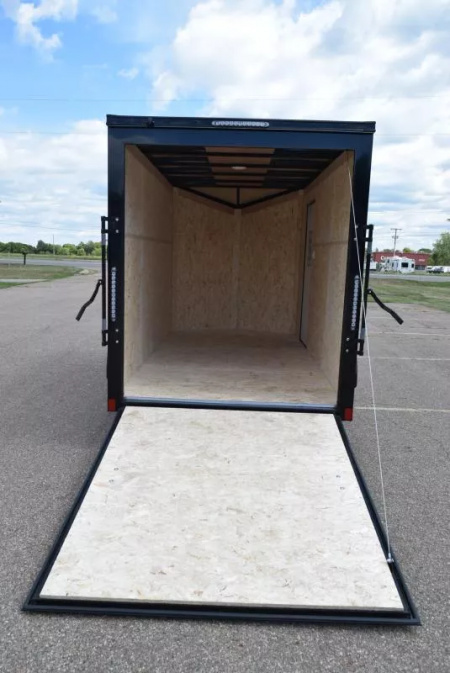 New BRAVO HERO 6x12 *MIDNIGHT EDITION* ENCLOSED CARGO TRAILER - POLYCOR .080 EXTERIOR