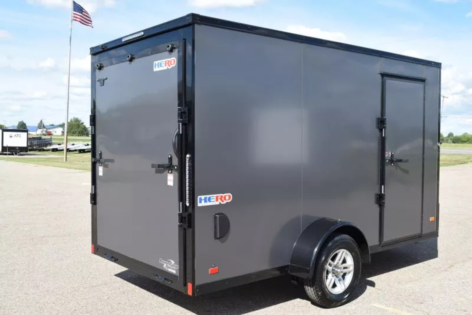 New BRAVO HERO 6x12 *MIDNIGHT EDITION* ENCLOSED CARGO TRAILER - POLYCOR .080 EXTERIOR