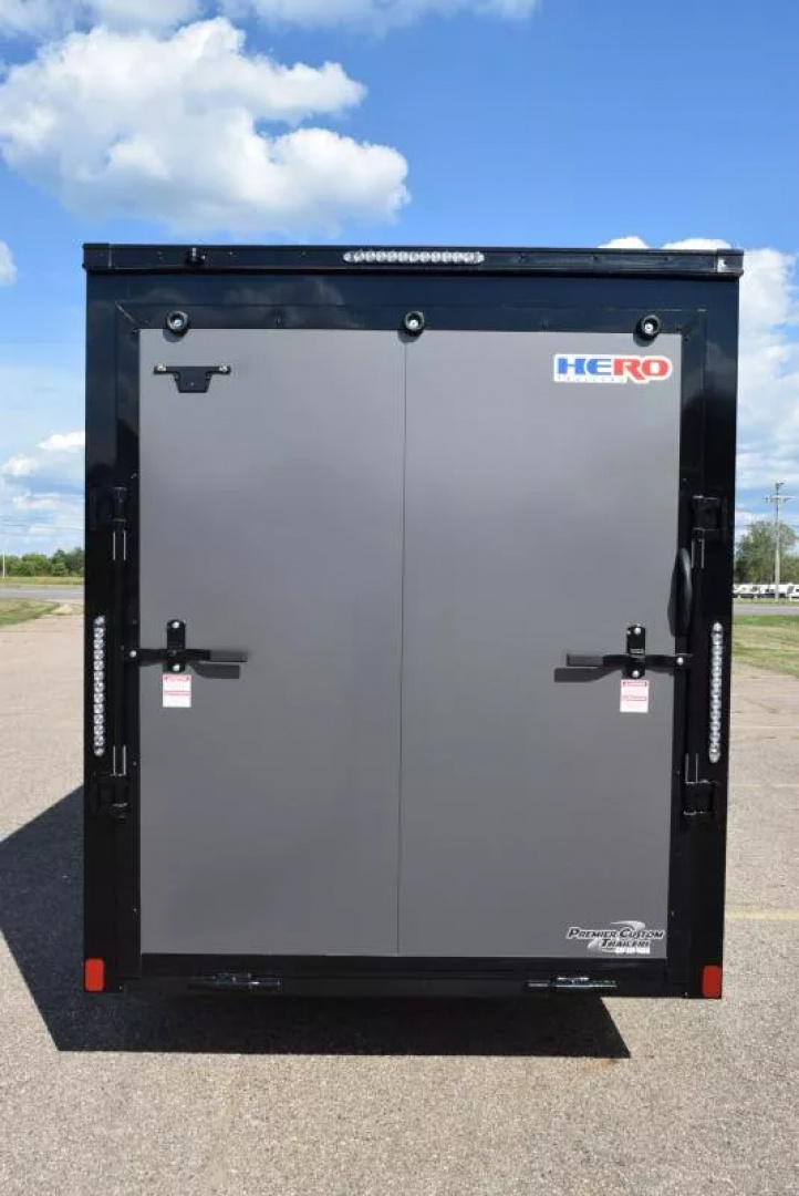 New BRAVO HERO 6x12 *MIDNIGHT EDITION* ENCLOSED CARGO TRAILER - POLYCOR .080 EXTERIOR