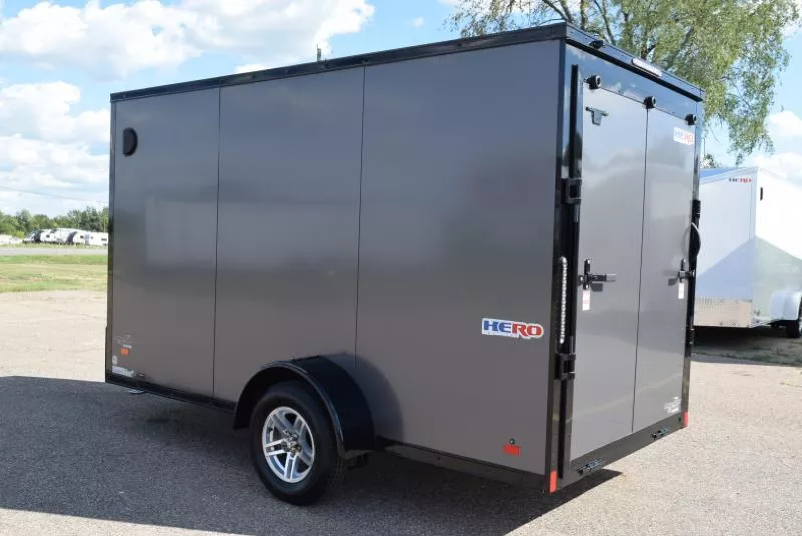 New BRAVO HERO 6x12 *MIDNIGHT EDITION* ENCLOSED CARGO TRAILER - POLYCOR .080 EXTERIOR
