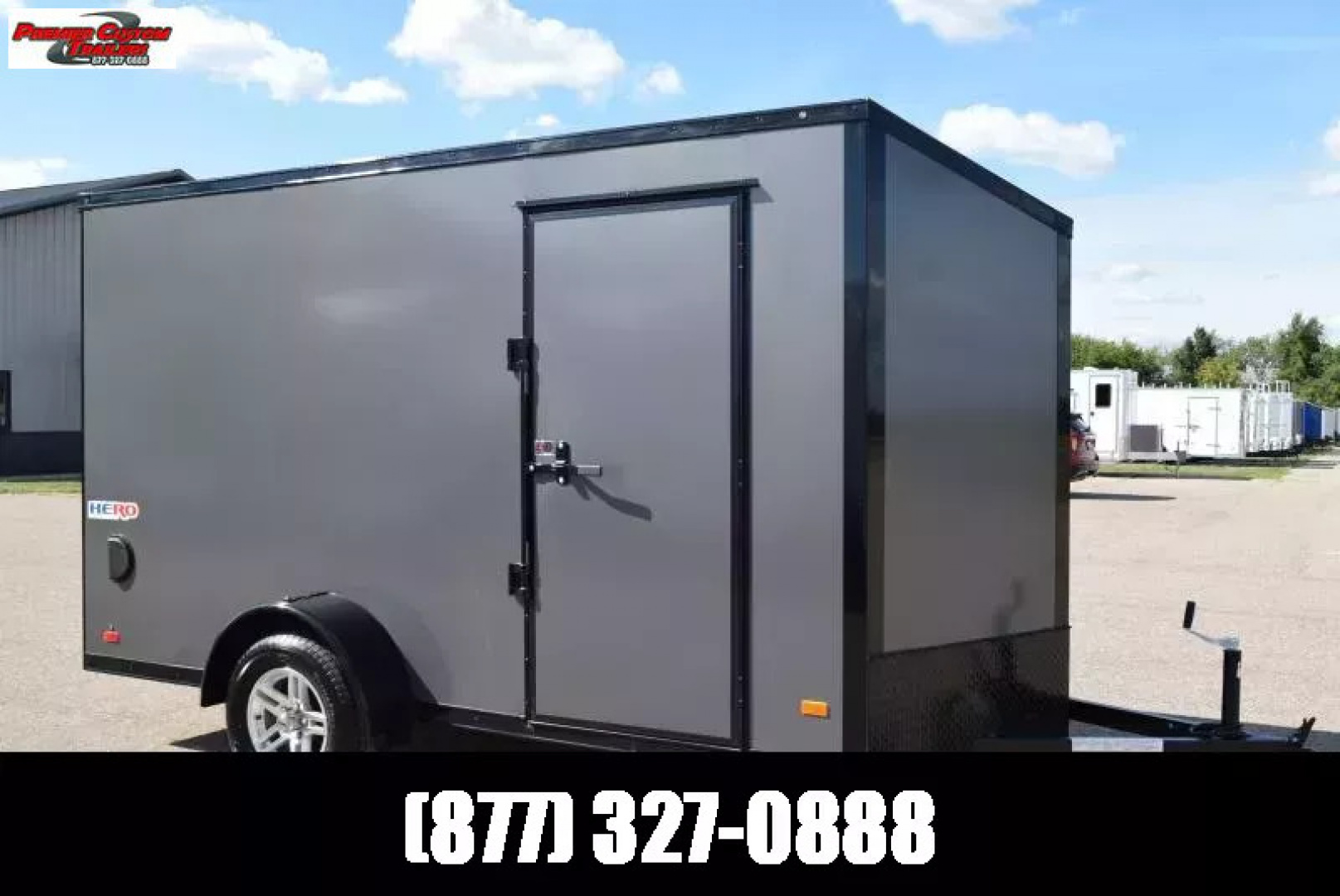 New BRAVO HERO 6x12 *MIDNIGHT EDITION* ENCLOSED CARGO TRAILER - POLYCOR .080 EXTERIOR