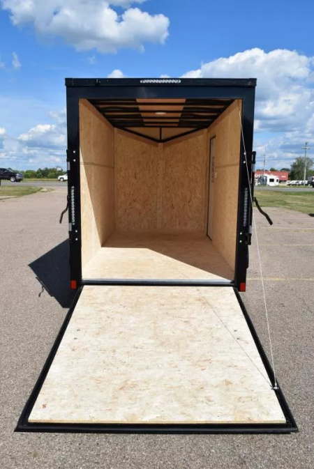 New BRAVO HERO 6x12 *MIDNIGHT EDITION* ENCLOSED CARGO TRAILER - POLYCOR .080 EXTERIOR
