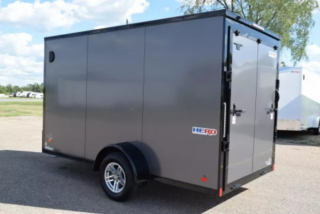 New BRAVO HERO 6x12 *MIDNIGHT EDITION* ENCLOSED CARGO TRAILER - POLYCOR .080 EXTERIOR