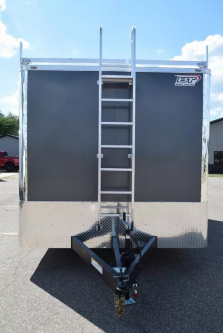 New BRAVO SCOUT 8.5X16 CONTRACTOR TRAILER w/ REAR RAMP DOOR - .080 POLYCOR EXTERIOR SKIN