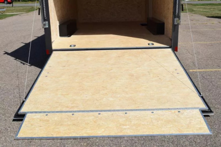 New BRAVO SCOUT 8.5X16 CONTRACTOR TRAILER w/ REAR RAMP DOOR - .080 POLYCOR EXTERIOR SKIN