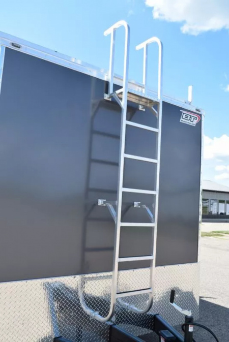New BRAVO SCOUT 8.5X16 CONTRACTOR TRAILER w/ REAR RAMP DOOR - .080 POLYCOR EXTERIOR SKIN