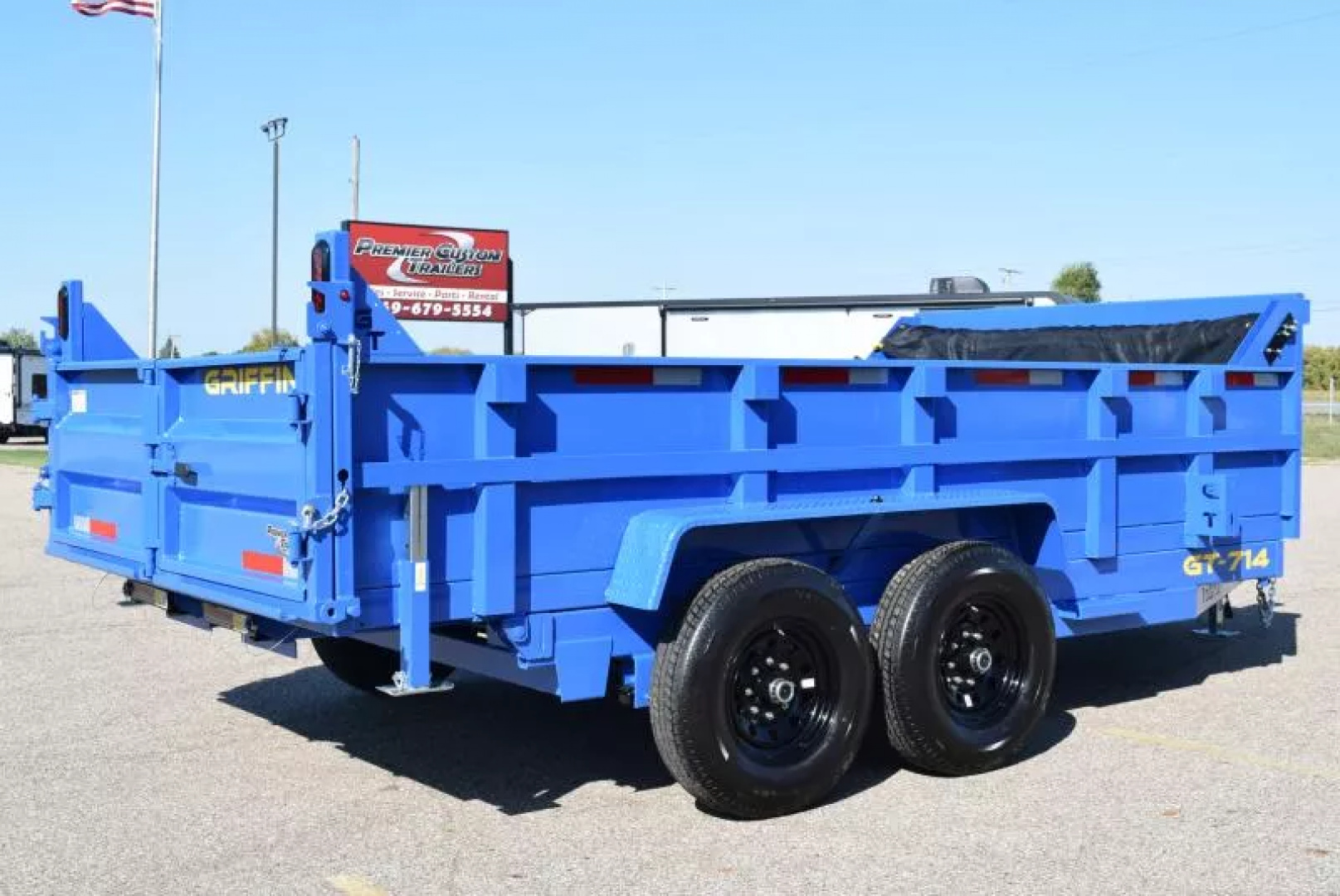 New GRIFFIN 7x14 14K DUMP TRAILER w/ TELESCOPING CYLINDER