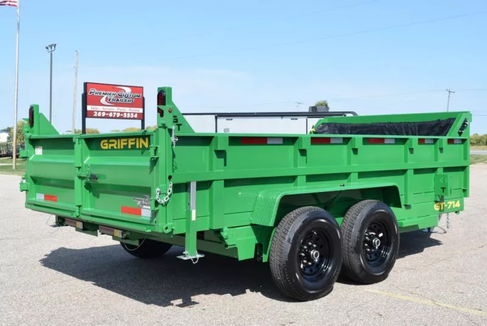 New GRIFFIN 7x14 14K DUMP TRAILER w/ TELESCOPING CYLINDER