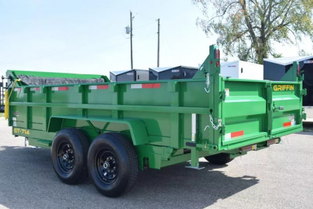 New GRIFFIN 7x14 14K DUMP TRAILER w/ TELESCOPING CYLINDER