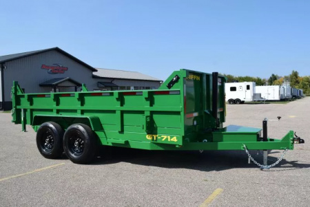 New GRIFFIN 7x14 14K DUMP TRAILER w/ TELESCOPING CYLINDER