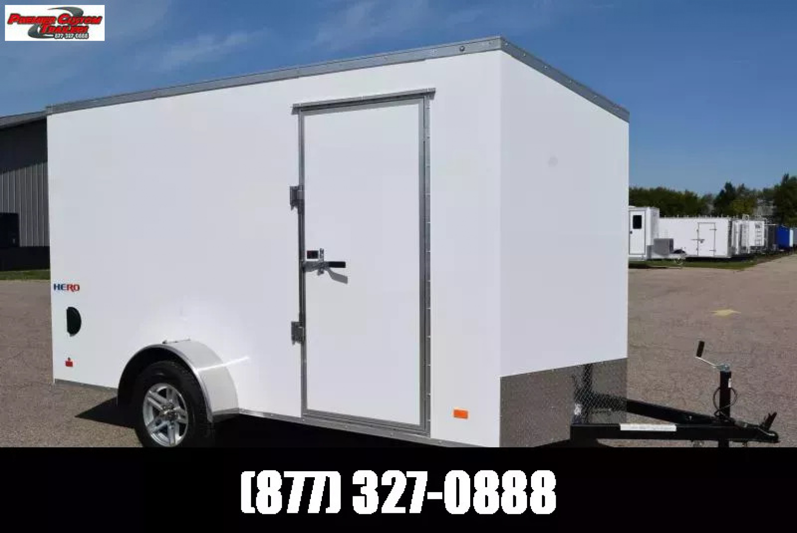 New BRAVO HERO 6x12 ENCLOSED CARGO TRAILER - POLYCOR .080 EXTERIOR