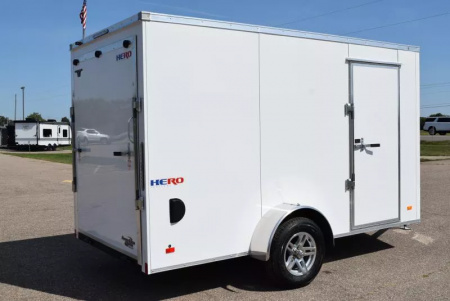 New BRAVO HERO 6x12 ENCLOSED CARGO TRAILER - POLYCOR .080 EXTERIOR