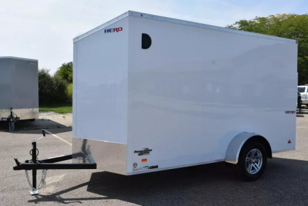 New BRAVO HERO 6x12 ENCLOSED CARGO TRAILER - POLYCOR .080 EXTERIOR