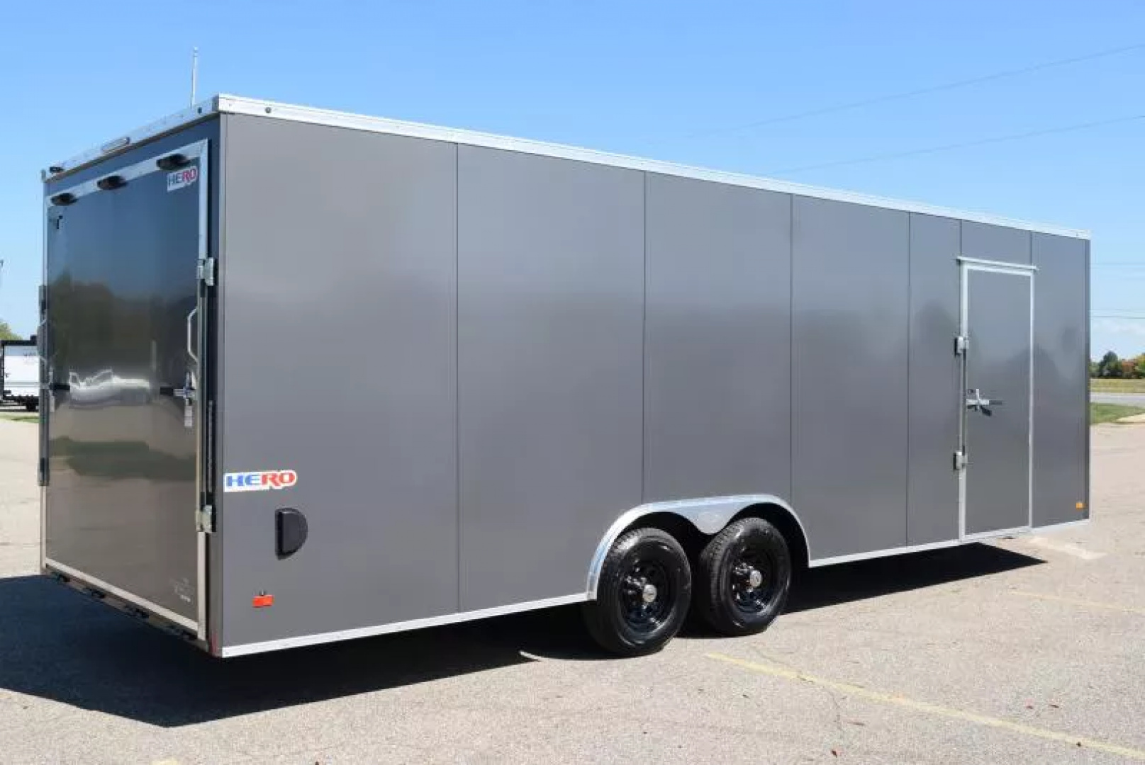 New BRAVO HERO 8.5x24 ENCLOSED CAR HAULER TRAILER - 10k GVWR - .080 POLYCOR EXTERIOR