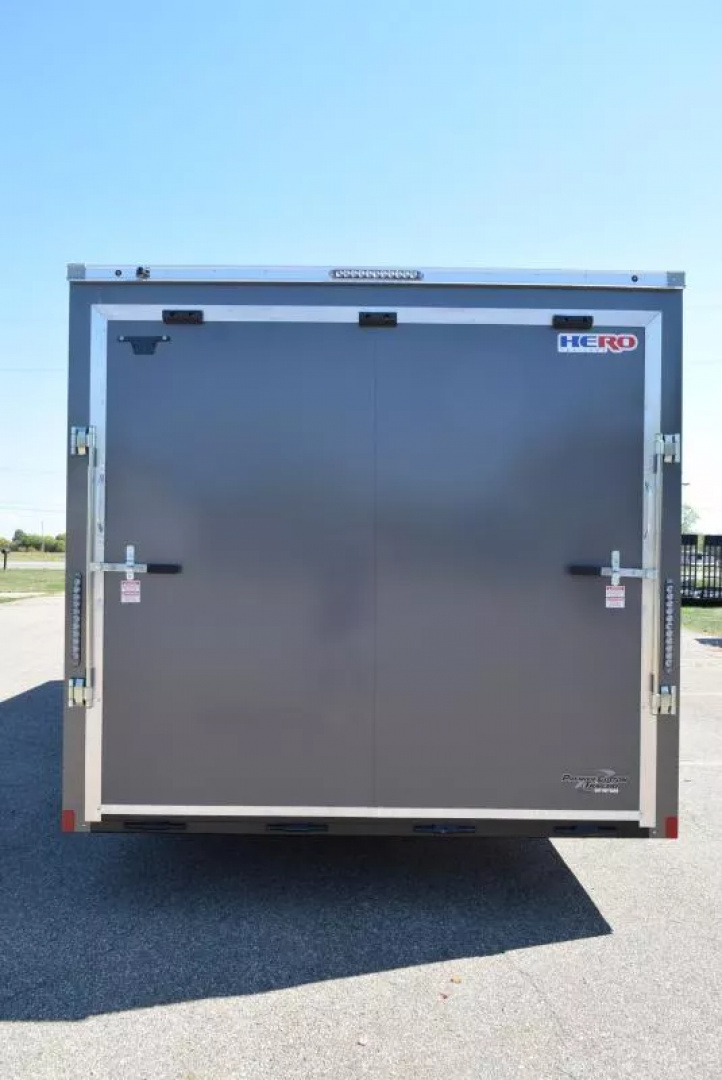 New BRAVO HERO 8.5x24 ENCLOSED CAR HAULER TRAILER - 10k GVWR - .080 POLYCOR EXTERIOR