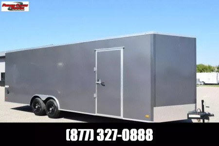 New BRAVO HERO 8.5x24 ENCLOSED CAR HAULER TRAILER - 10k GVWR - .080 POLYCOR EXTERIOR