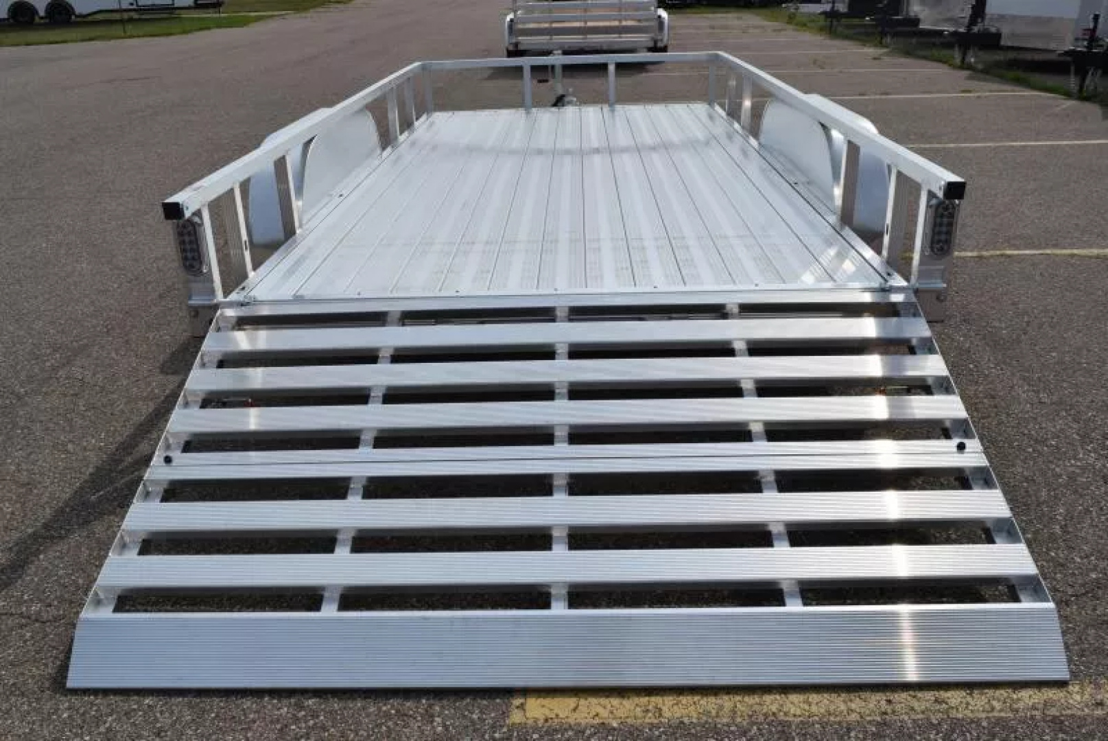 New SPORT HAVEN 7x14 DELUXE OPEN UTILITY w/ BI-FOLD RAMP GATE