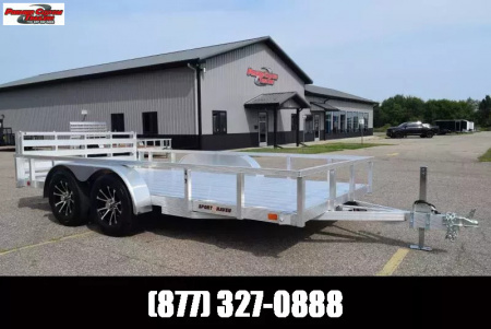 New SPORT HAVEN 7x14 DELUXE OPEN UTILITY w/ BI-FOLD RAMP GATE