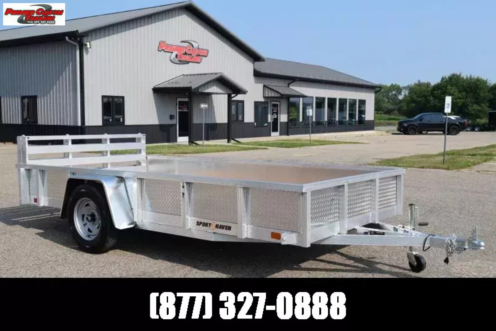 New SPORT HAVEN 6x12 OPEN UTILITY TRAILER w/ ATP SIDES & BI-FOLD GATE