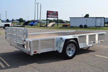 New SPORT HAVEN 6x12 OPEN UTILITY TRAILER w/ ATP SIDES & BI-FOLD GATE