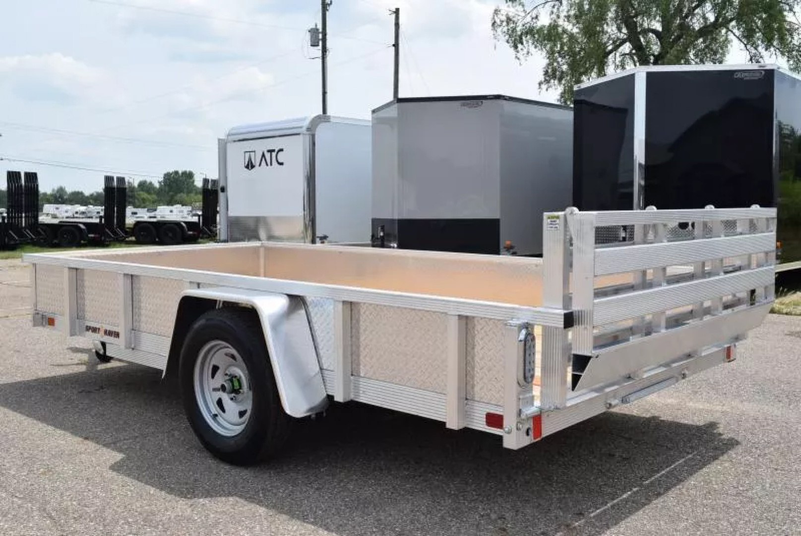 New SPORT HAVEN 6x12 OPEN UTILITY TRAILER w/ ATP SIDES & BI-FOLD GATE