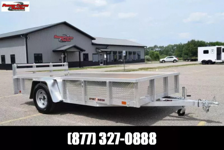 New SPORT HAVEN 6x12 OPEN UTILITY TRAILER w/ ATP SIDES & BI-FOLD GATE