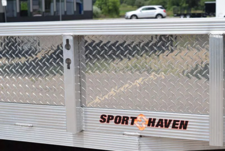 New SPORT HAVEN 6x12 OPEN UTILITY TRAILER w/ ATP SIDES & BI-FOLD GATE