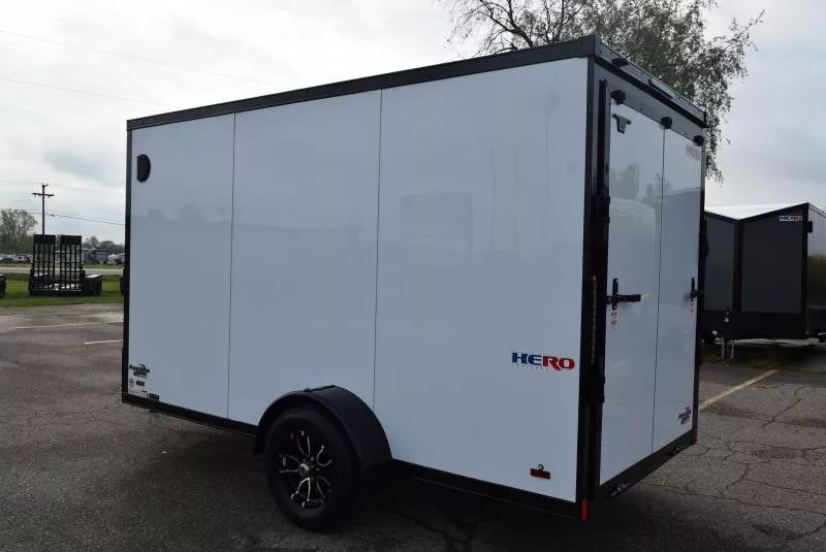 New BRAVO HERO 6x12 *MIDNIGHT EDITION* ENCLOSED CARGO TRAILER - POLYCOR .080 EXTERIOR
