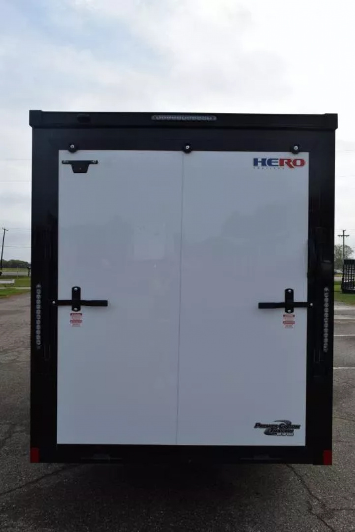 New BRAVO HERO 6x12 *MIDNIGHT EDITION* ENCLOSED CARGO TRAILER - POLYCOR .080 EXTERIOR