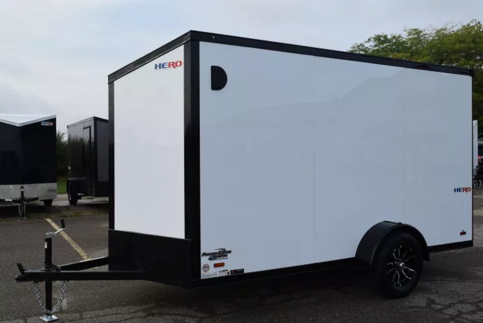 New BRAVO HERO 6x12 *MIDNIGHT EDITION* ENCLOSED CARGO TRAILER - POLYCOR .080 EXTERIOR