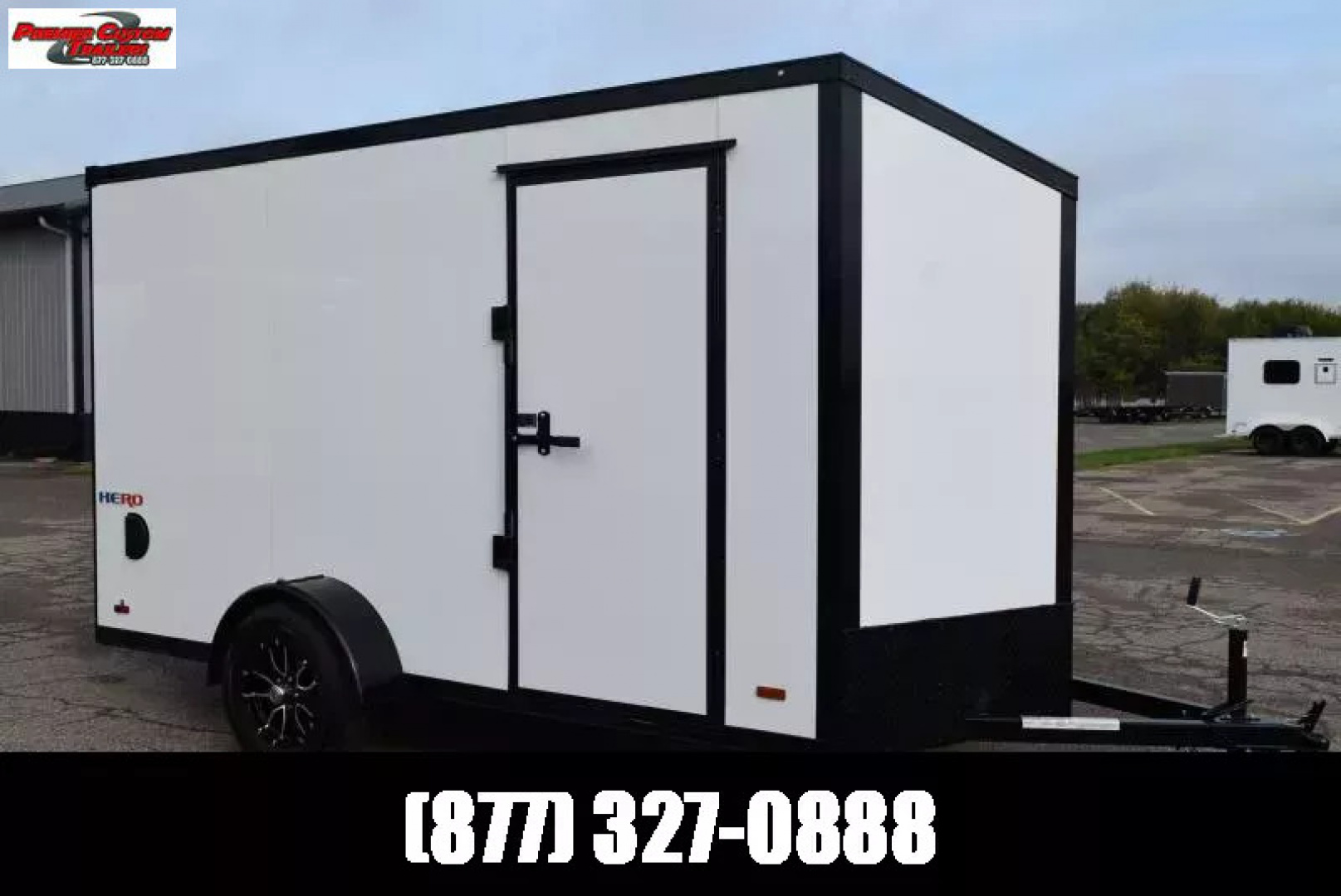 New BRAVO HERO 6x12 *MIDNIGHT EDITION* ENCLOSED CARGO TRAILER - POLYCOR .080 EXTERIOR