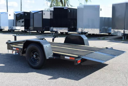 New BND 6x12 TILT BED SCISSOR LIFT EQUIPMENT TRAILER w/ 7000LB AXLE