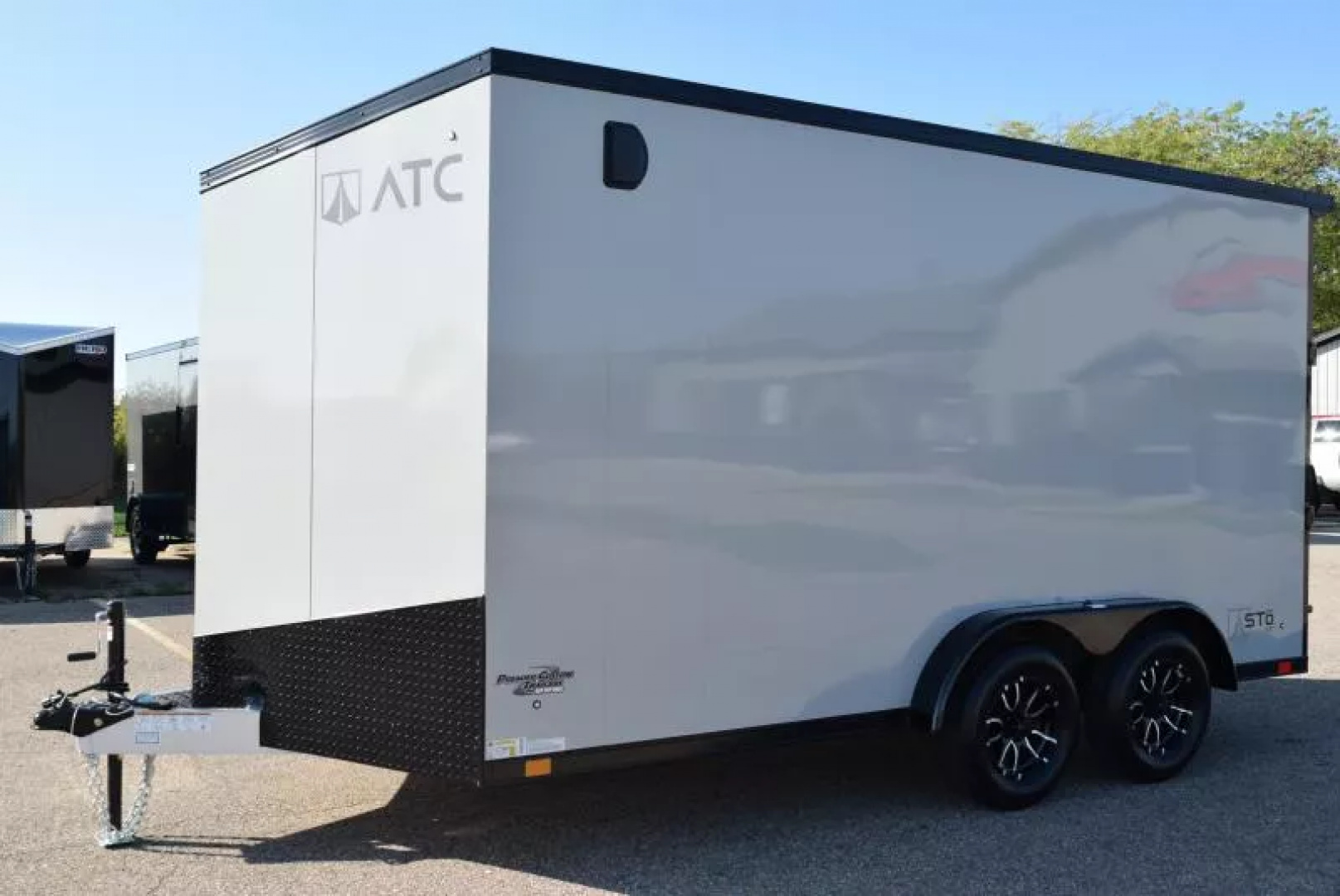 New ATC 7.5x14 STO 400 ALUMINUM CARGO TRAILER w/ BLACK TRIM PACKAGE