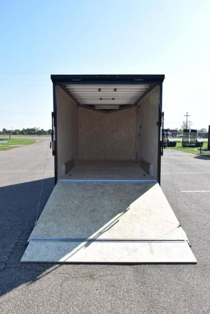 New ATC 7.5x14 STO 400 ALUMINUM CARGO TRAILER w/ BLACK TRIM PACKAGE