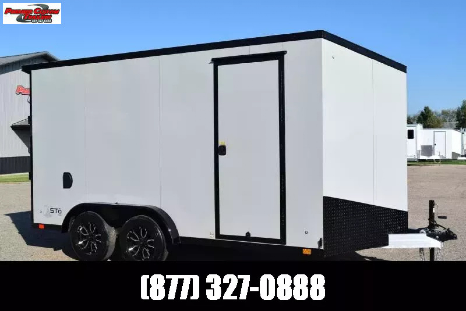 New ATC 7.5x14 STO 400 ALUMINUM CARGO TRAILER w/ BLACK TRIM PACKAGE