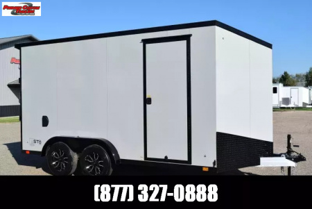 New ATC 7.5x14 STO 400 ALUMINUM CARGO TRAILER w/ BLACK TRIM PACKAGE