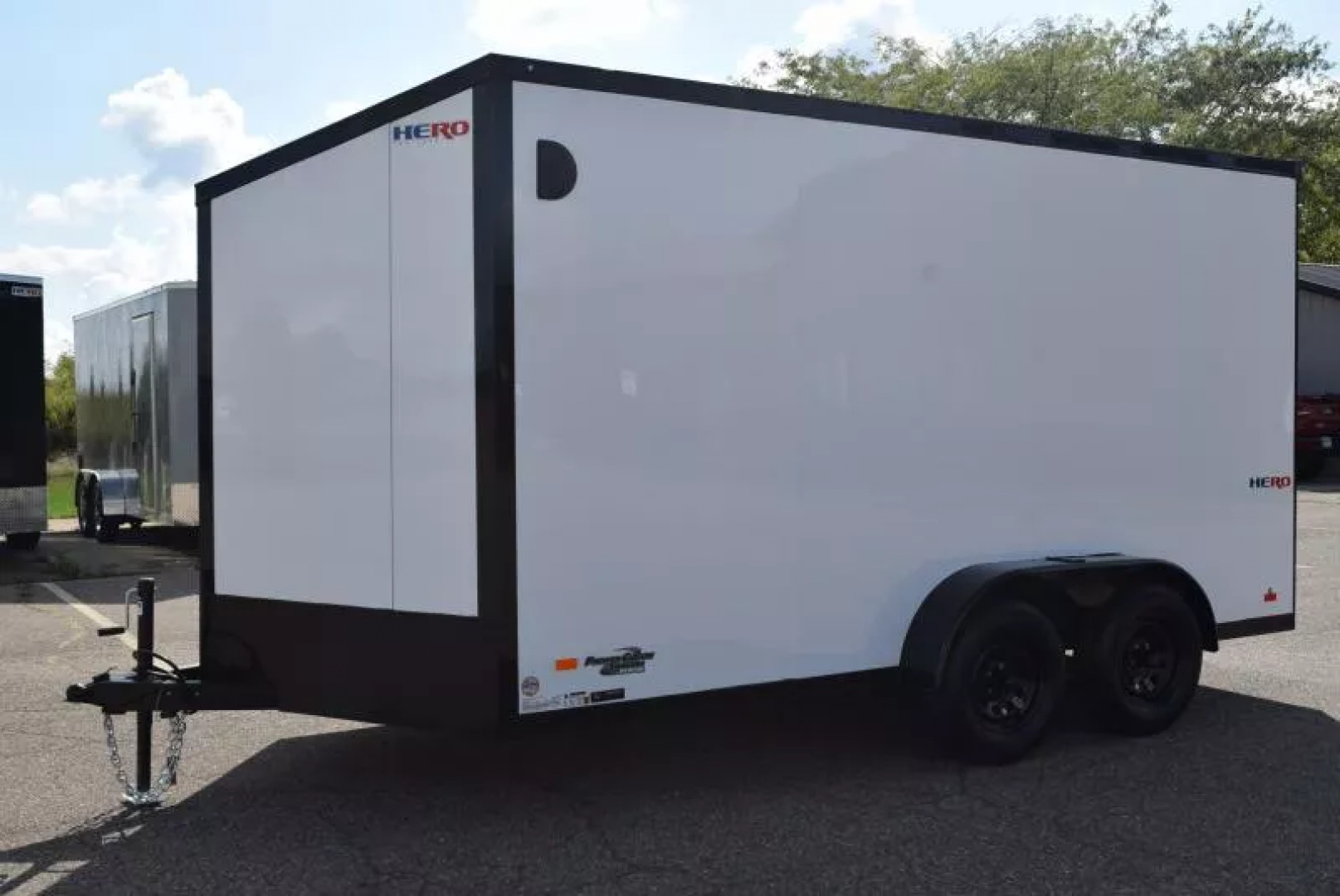 New BRAVO HERO 7x14 ENCLOSED CARGO TRAILER - .080 POLYCOR EXTERIOR *MIDNIGHT EDITION*