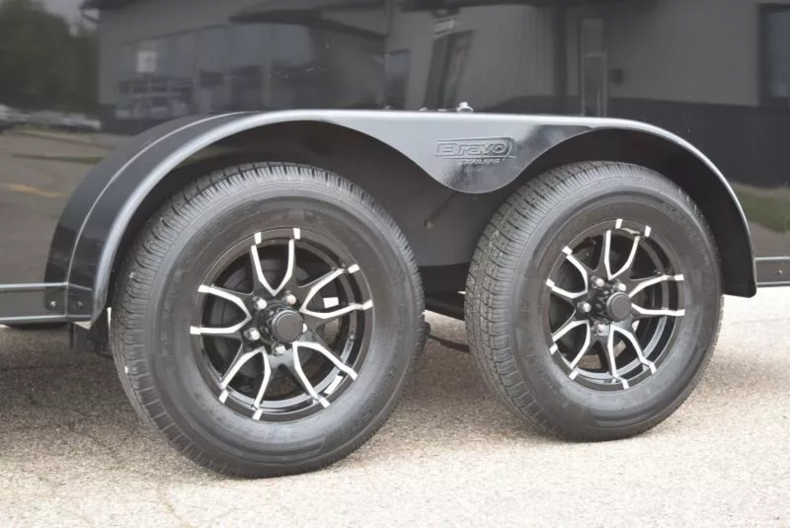 New BRAVO HERO 7x14 ENCLOSED CARGO TRAILER - .080 POLYCOR EXTERIOR *MIDNIGHT EDITION*