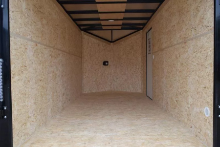 New BRAVO HERO 7x14 ENCLOSED CARGO TRAILER - .080 POLYCOR EXTERIOR *MIDNIGHT EDITION*