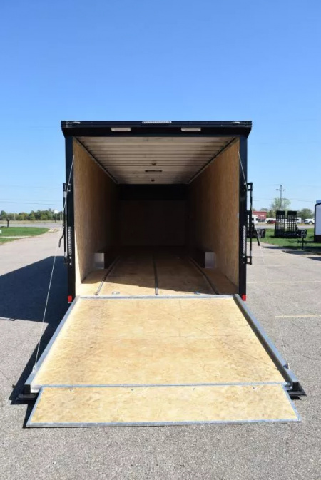 Used PRE-OWNED 2023 BRAVO 8.5x28 SILVER STAR ALUMINUM ENCLOSED CAR HAULER