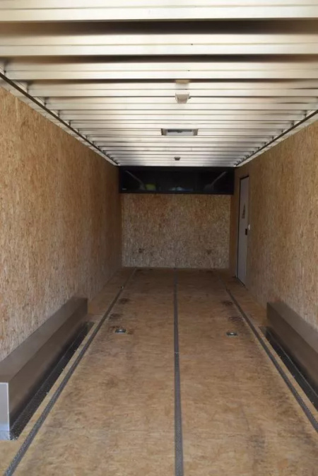 Used PRE-OWNED 2023 BRAVO 8.5x28 SILVER STAR ALUMINUM ENCLOSED CAR HAULER