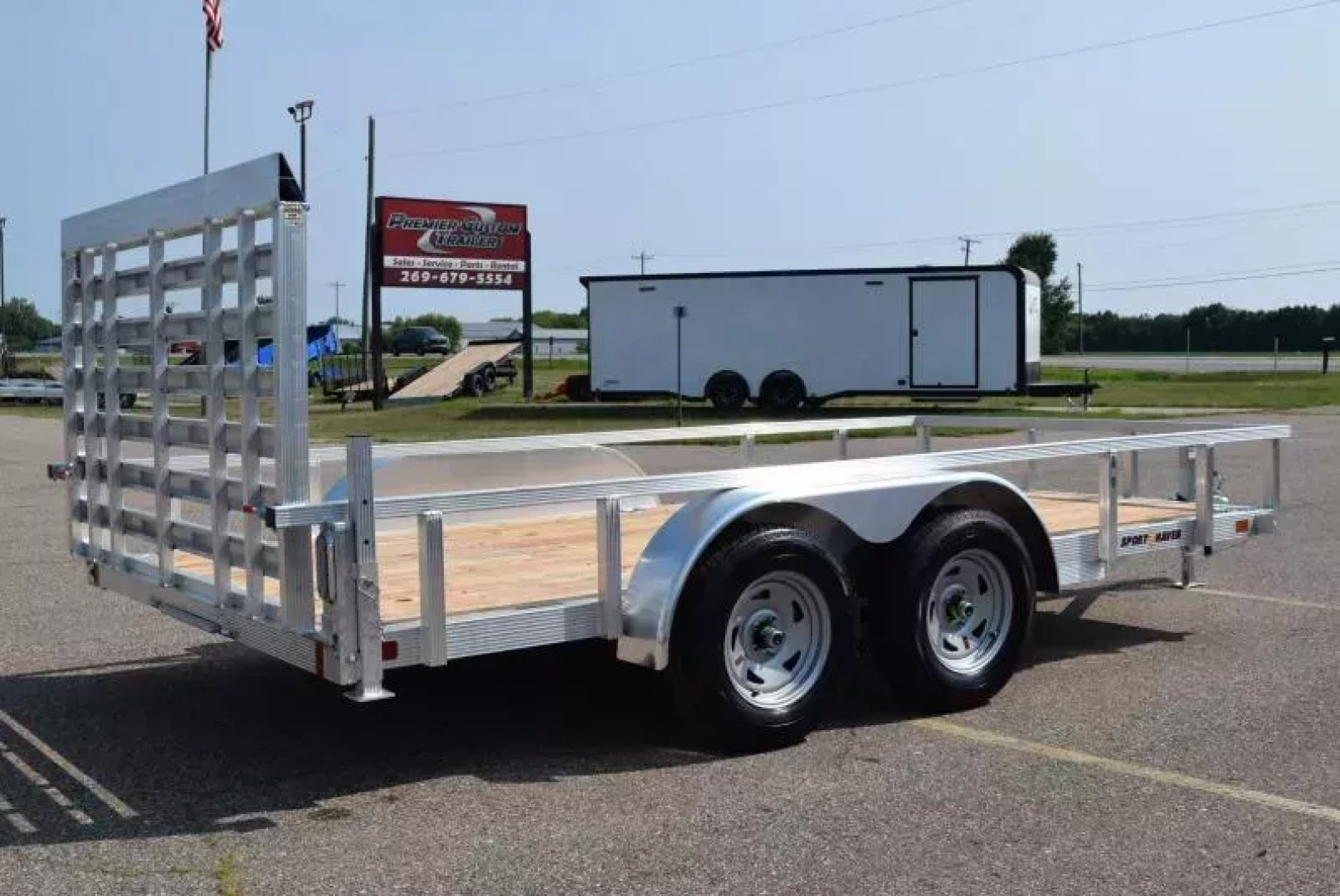 New SPORT HAVEN 7x14 OPEN UTILITY TRAILER W/ HD REAR RAMP GATE