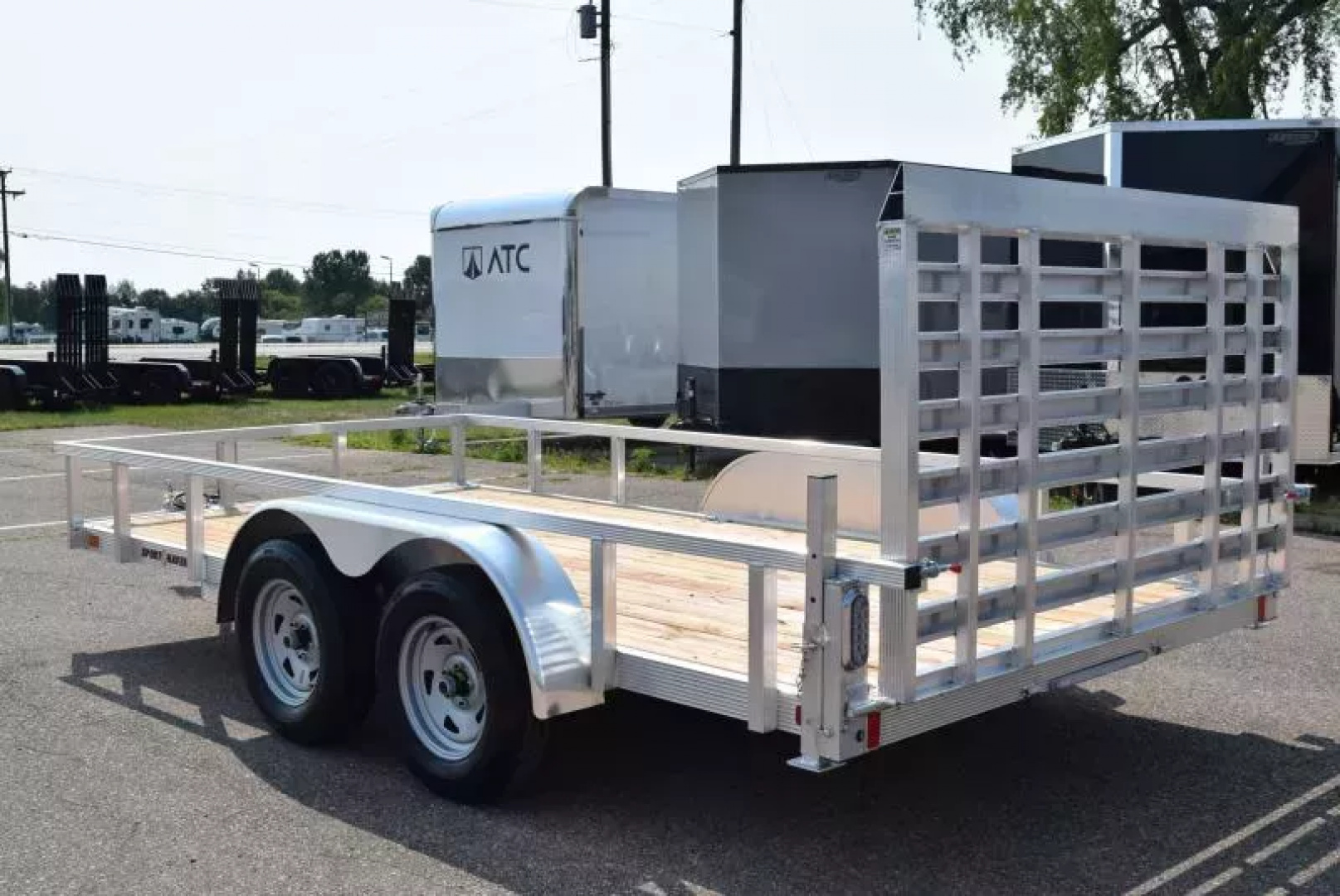 New SPORT HAVEN 7x14 OPEN UTILITY TRAILER W/ HD REAR RAMP GATE