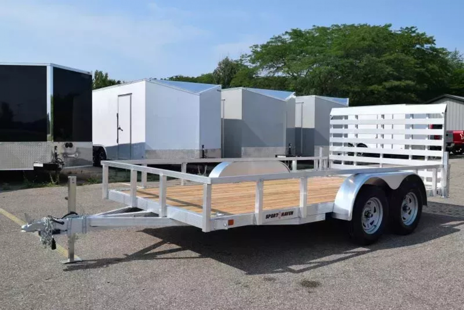 New SPORT HAVEN 7x14 OPEN UTILITY TRAILER W/ HD REAR RAMP GATE