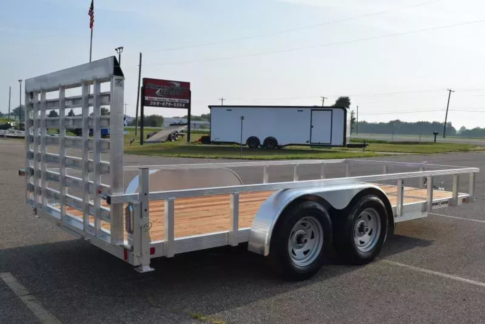 New SPORT HAVEN 7x16 OPEN UTILITY TRAILER W/ HD REAR RAMP GATE