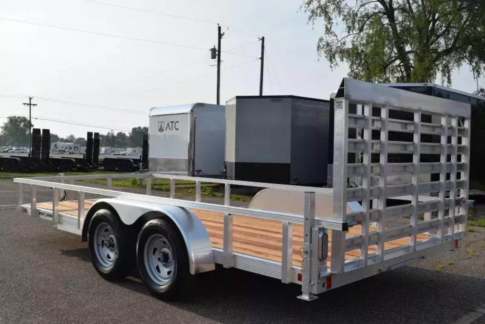 New SPORT HAVEN 7x16 OPEN UTILITY TRAILER W/ HD REAR RAMP GATE