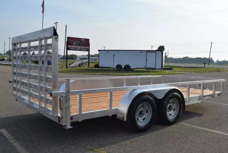 New SPORT HAVEN 7x16 OPEN UTILITY TRAILER W/ HD REAR RAMP GATE