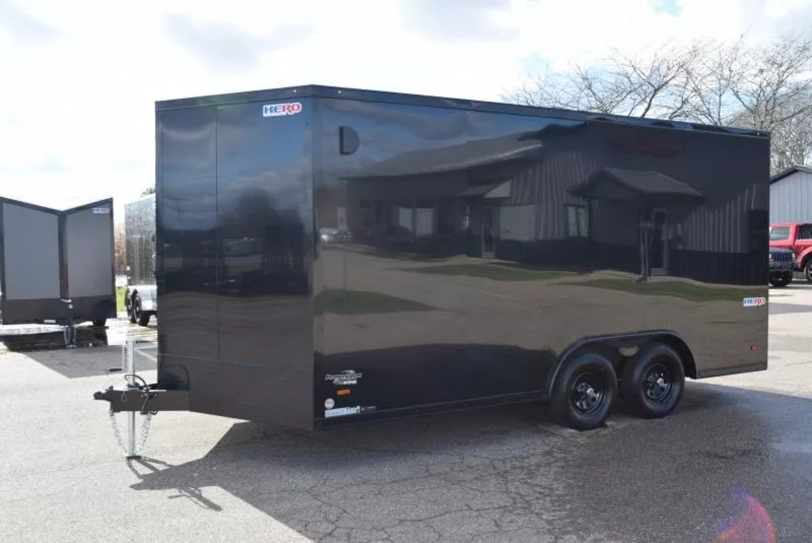 New BRAVO HERO 8.5x16 ENCLOSED CARGO TRAILER - 7k GVWR - .080 POLYCOR EXTERIOR *MIDNIGHT PACKAGE*